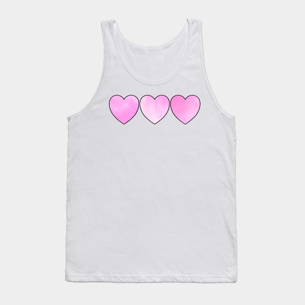 3 Hearts Tank Top by lolosenese